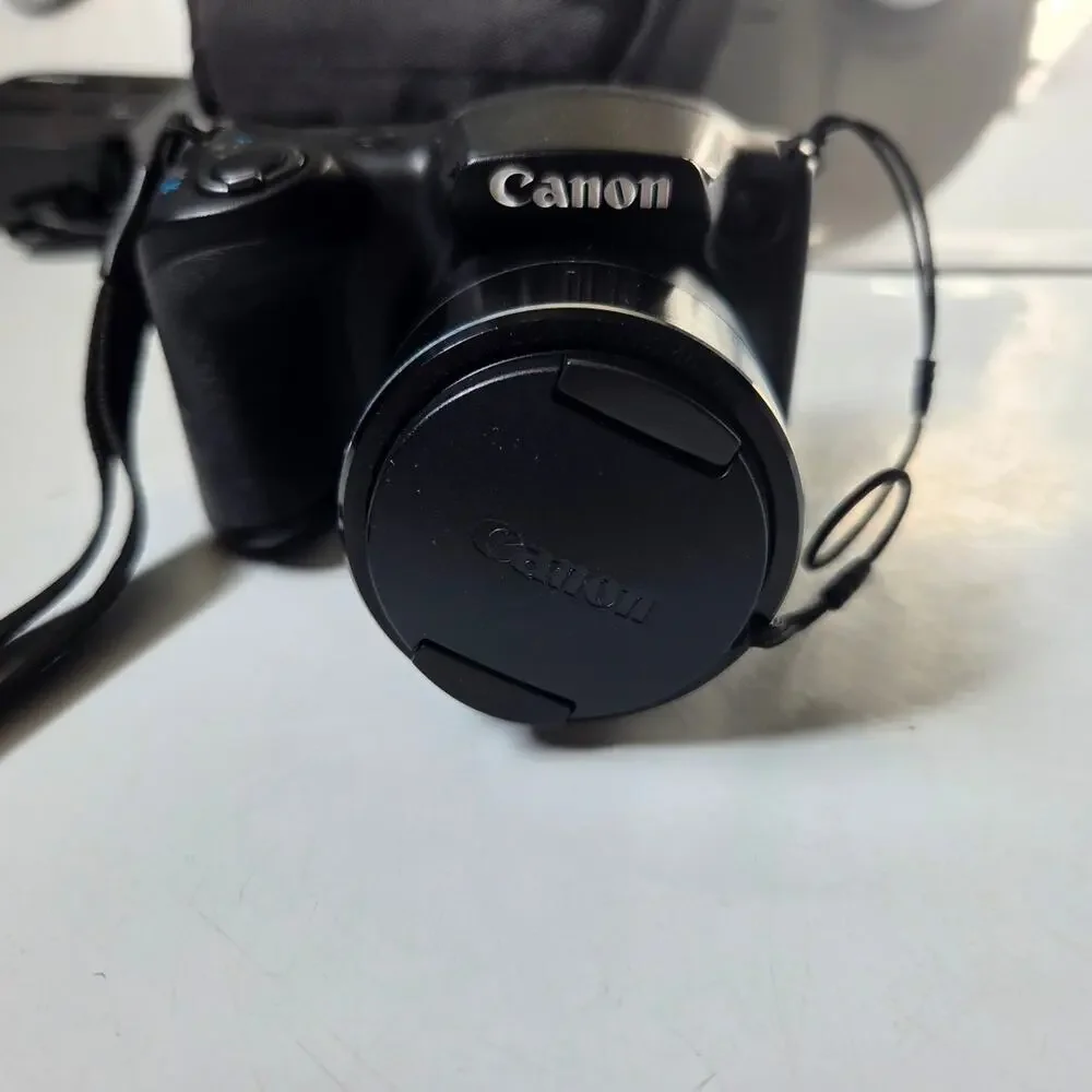Canon PowerShot SX410 IS 20MP 40x Zoom Digital Camera - Tested & Working - Black